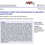 Published Paper on Student Active Learning and Equivalence-Based Instruction